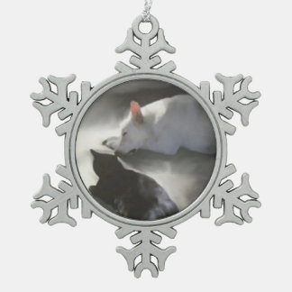 Zinn-Schneeflocke-Verzierungen Schneeflocken Zinn-Ornament
