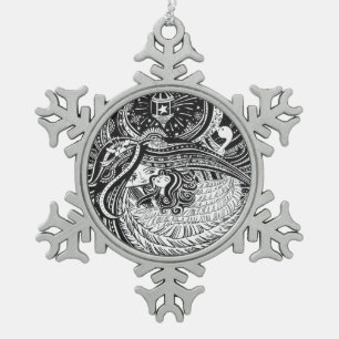 Zinn-Verzierung wenig Match-Mädchen-Engel Schneeflocken Zinn-Ornament