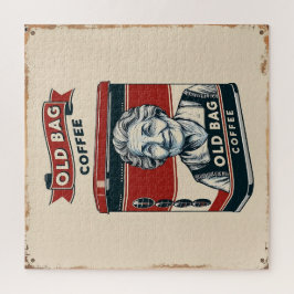 Zinn-Werbezeichen für alten Beutel-Kaffee
