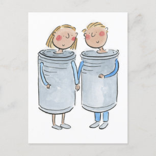 Zinnhochzeit Postkarte