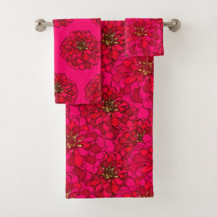 Zinnia-Blume Badhandtuch Set