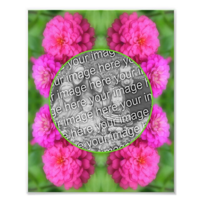 Zinnia-Blume gestalten Ihren eigenen 8x10 Fotodruck (Vorne)