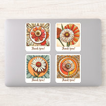 Zinnia Blume Groovy Retro Personalisiert