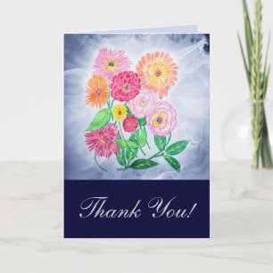Zinnia Blume Vielen Dank Dankeskarte