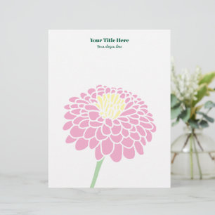 ZInnia-Blume zeichne kundenspezifisches Briefkopfd Briefbogen