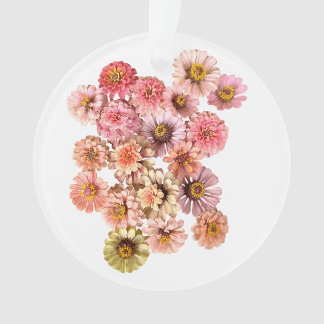 Zinnia Collage Ornament (Vorderseite)