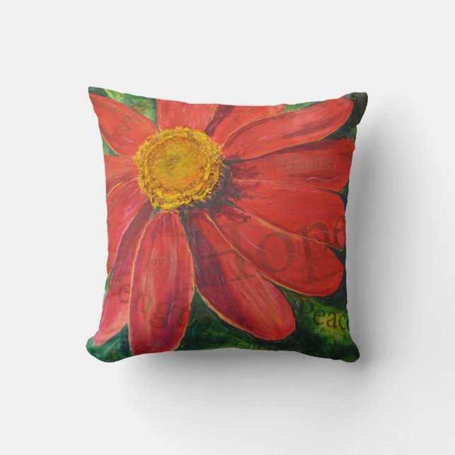 Zinnia des Hoffnungskissens Kissen (Vorderseite)