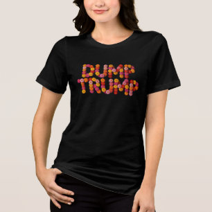 Zinnia Dump Trump Damen T-Shirt Tri-Blend Shirt