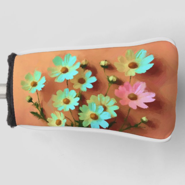 Zinnia Elegans Blume Golf Headcover (Vorderseite)