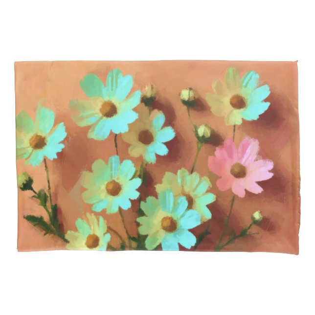 Zinnia Elegans Blume Kissenbezug (Vorderseite)