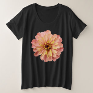 Zinnia Floral Blume Naturfotografie Große Größe T-Shirt