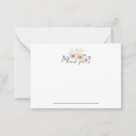 Zinnia Floral Notecard Vielen Dank Mitteilungskarte