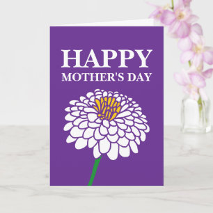 Zinnia flower Happy Mothers Day carte pour maman