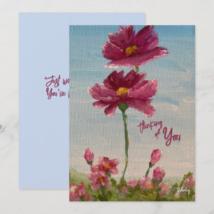 Zinnia garden Notecard Dankeskarte