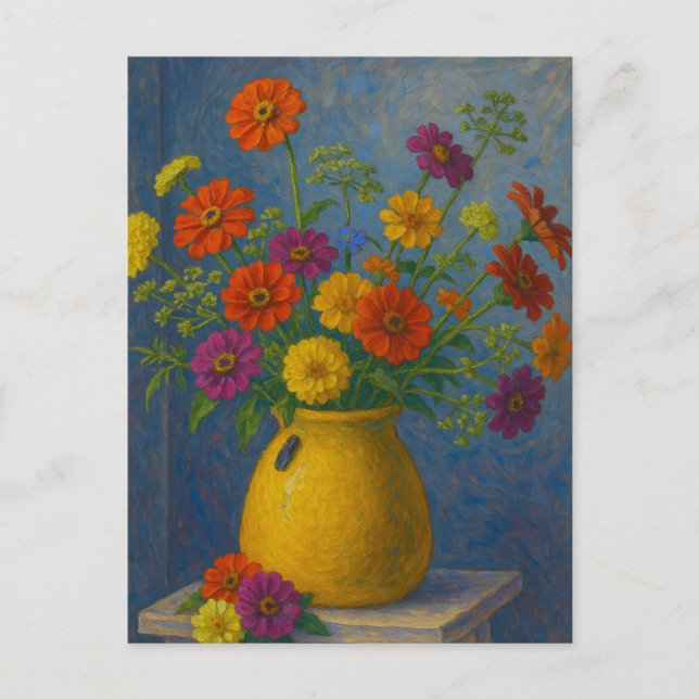Zinnia Postcard Postkarte (Vorderseite)