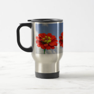 Zinnia Rote Blume Tasse