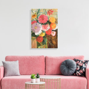 Zinnia und Asters   Tadeusz Makowski Leinwanddruck