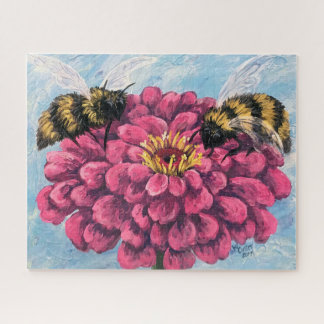 Zinnia und Bienen Puzzle