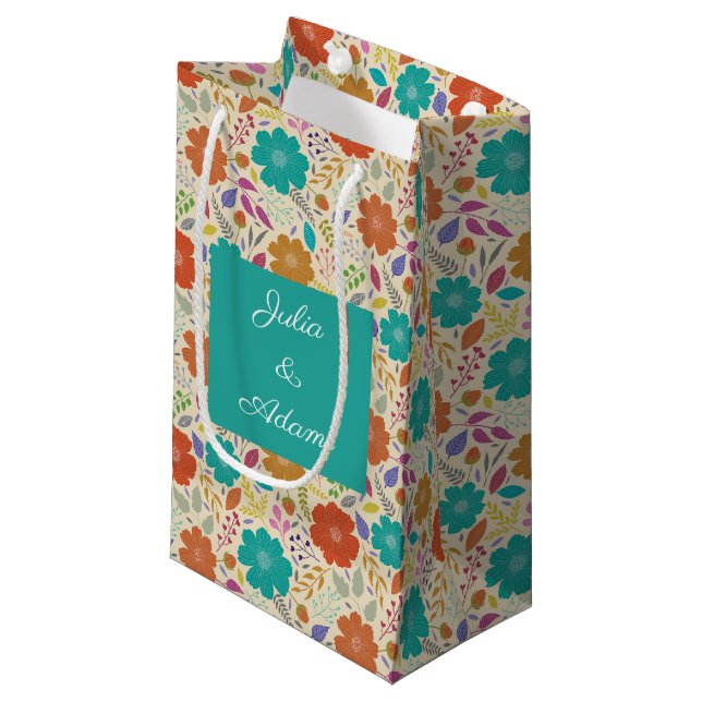 Zinnia White Gift Bag Kleine Geschenktüte (Vorderseite Schrägansicht)