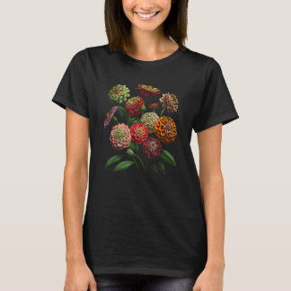 Zinniablumen Blumenstrauß Design T-Shirt