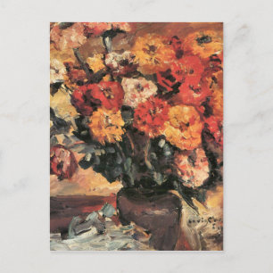 Zinnias by Lovis Corinth Postkarte