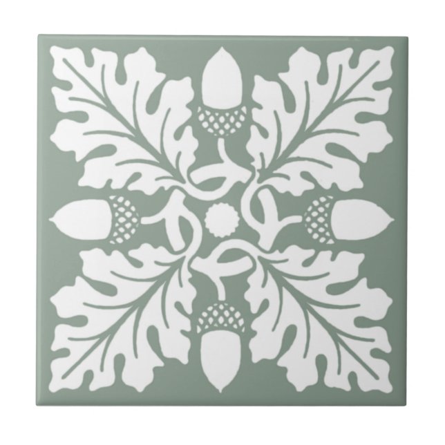 Zinnkorn und Leaf-Fliesendesign Fliese (Vorderseite)