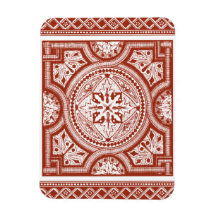 Zinnober Woodblock IV Magnet