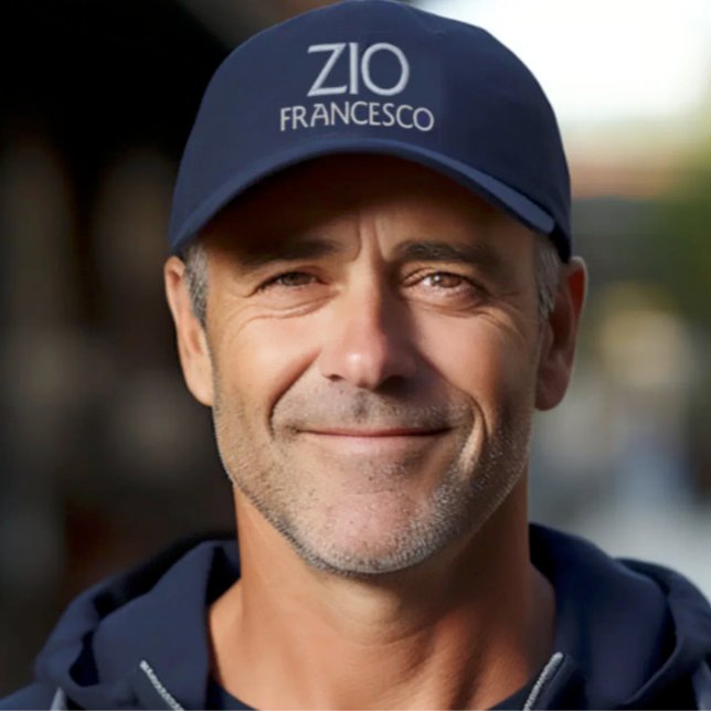 Zio Embroidered Cap Custom Gift for Italian Uncle Bestickte Baseballkappe (Zio personalized Embroidered Baseball Cap Italian Uncle Gift)