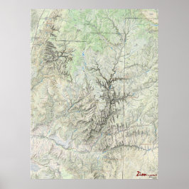 Zion: A Portrait (map) Poster