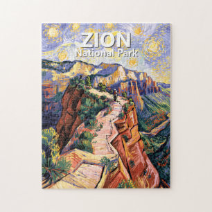 Zion Angels Landing Wanderweg Farbiger Van Gogh