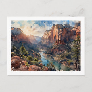 Zion Canyon bei Sonnenaufgang,  Postkarte