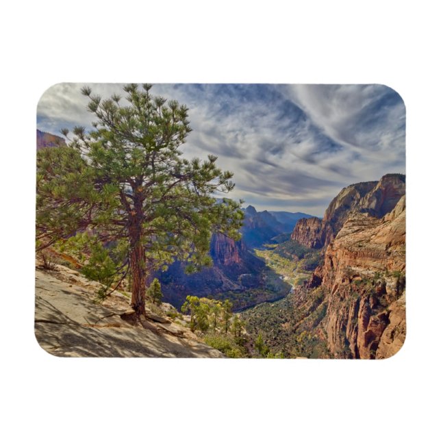 Zion Canyon View von Angels Landing Magnet (Horizontal)