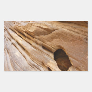 Zion Canyon Wall I Abstrakt Naturfotografie Rechteckiger Aufkleber