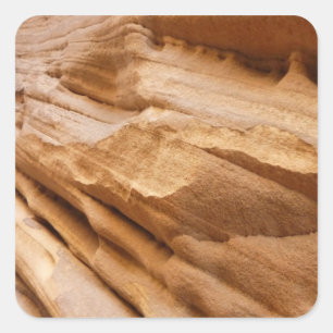 Zion Canyon Wall II Red Rock Abstrakte Fotografie Quadratischer Aufkleber