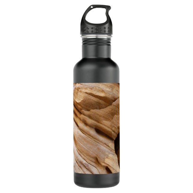 Zion Canyon Wall II Red Rock Abstrakte Fotografie Trinkflasche (Vorderseite)