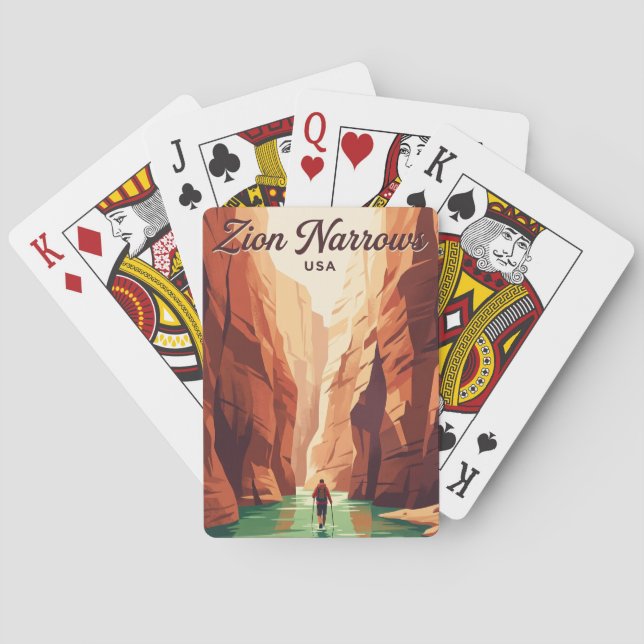 Zion Narrows USA Spielkarten (Rückseite)