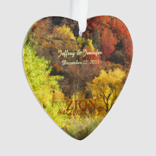 Zion National Park, Herbst, Zweibeitiger Schmuck Ornament