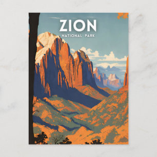 Zion National Park Illustrationsprogramm Postkarte