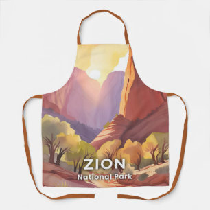 Zion National Park Reise Aquarell Schürze