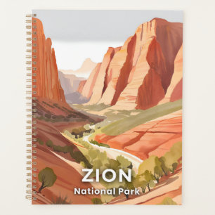 Zion National Park Reise Aquarelltal Planer