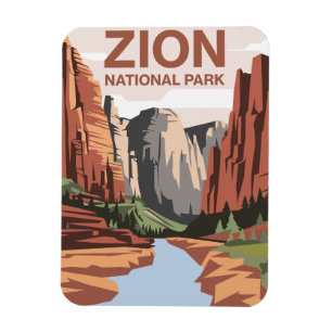 Zion National Park Reise Kunst Magnet