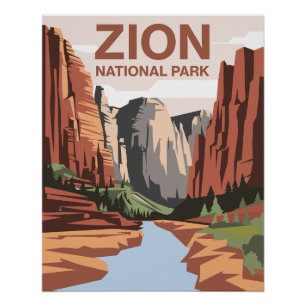 Zion National Park Reise Kunst Poster