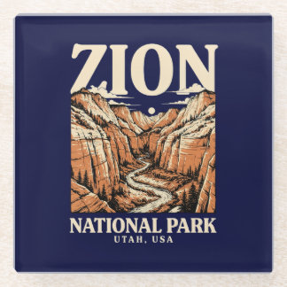 Zion National Park Rote Klippen Glasuntersetzer