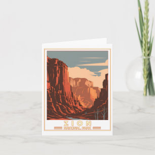 Zion National Park Sticker Karte