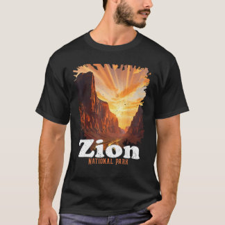 Zion National Park US Trail Explore Utah Camping H T-Shirt
