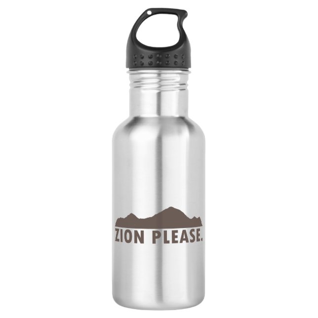 Zion National Park Utah Bitte Edelstahlflasche (Vorderseite)