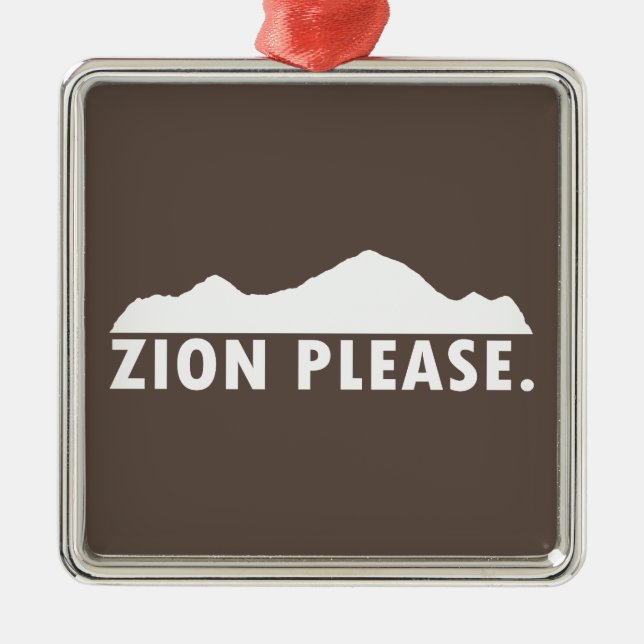 Zion National Park Utah Bitte Ornament Aus Metall (Vorne)