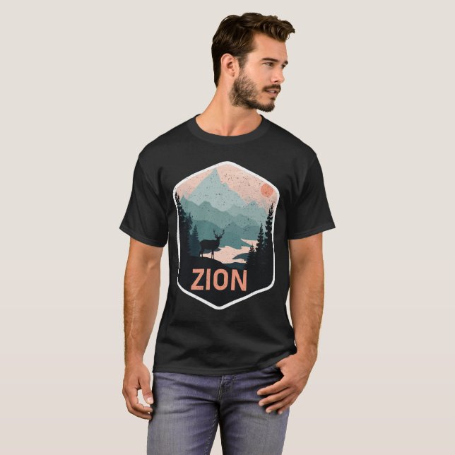 Zion National Park Utah Deer Traveller Tourist T-Shirt (Vorne ganz)