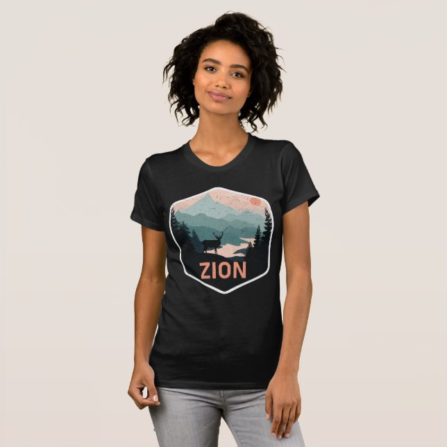 Zion National Park Utah Deer Traveller Tourist T-Shirt (Vorne ganz)