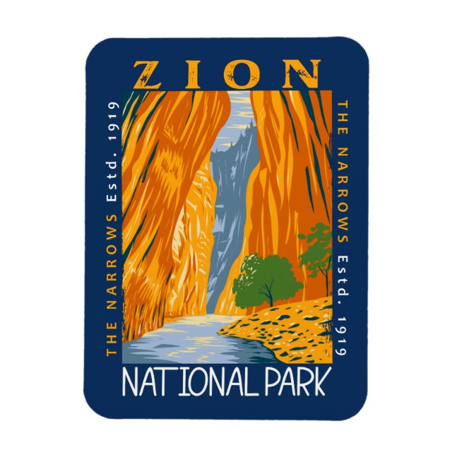 Zion National Park Utah Die Pfeile beunruhigt Magnet (Vertikal)